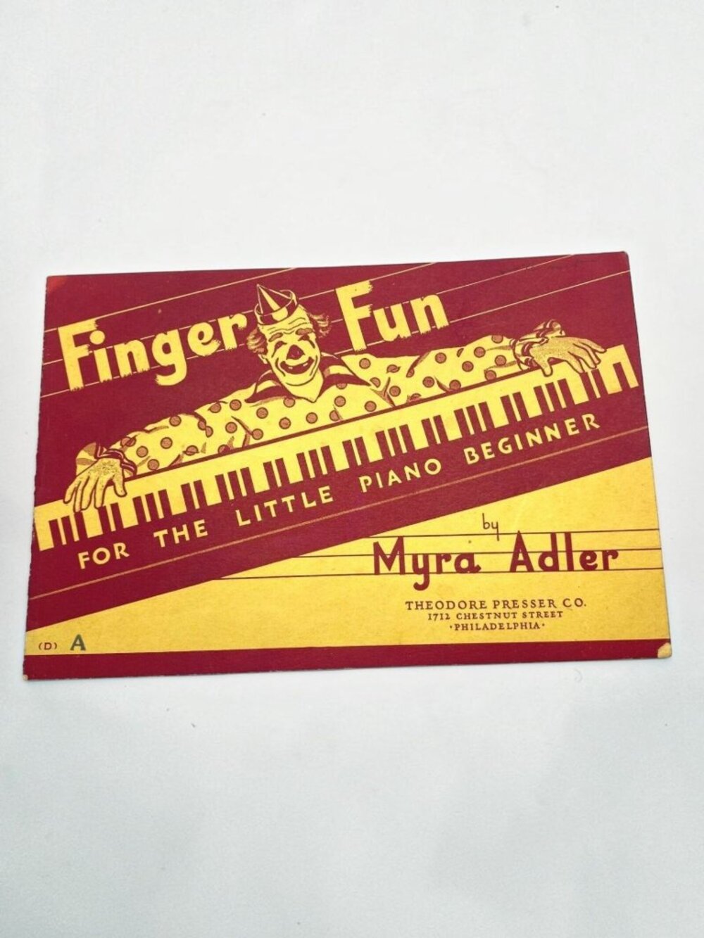 Finger Fun For The Little Piano Beginner Myra Adler 1944 Vintage Sheet Music